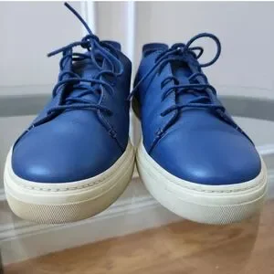 Gucci | Shoes | Gucci Blue Leather Sneakers Gucci Size Mens  display picture 1